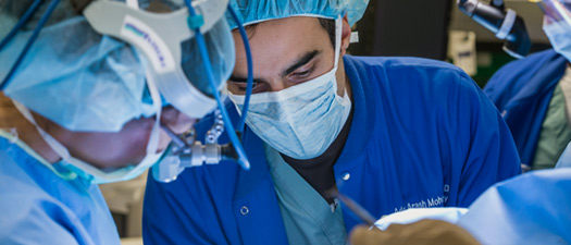 Anesthesiolgist attending in operating room